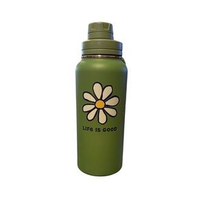Life is Good Daisy 32 oz Water Bottle (Sage) (NWT)